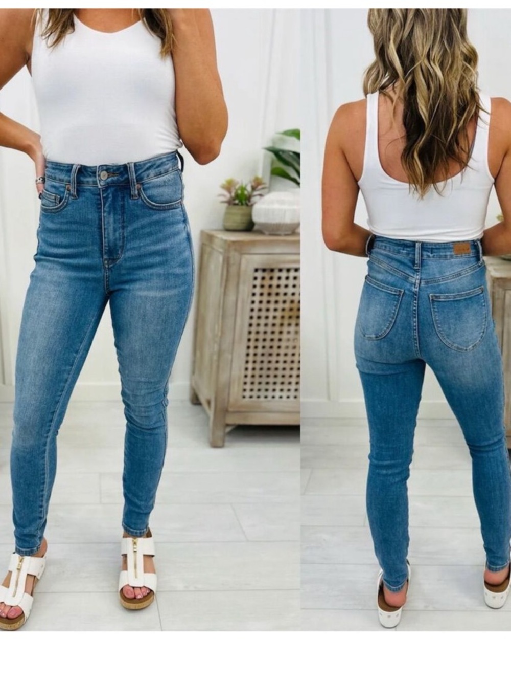 Judy Blue Tummy Control Butt Lifting Curvy Skinny fit jean NWT 14W TRIPLE THREAT